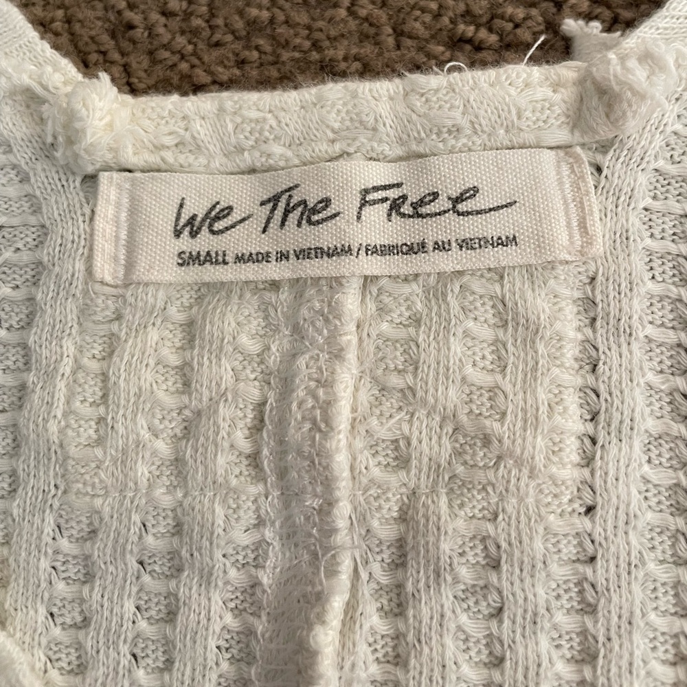 We The Free Cream Textured Sweater